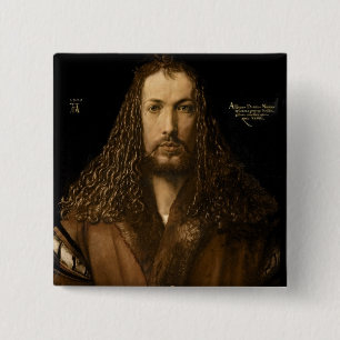 Self Portrait at the Age of Twenty-Eight, 1500 15 Cm Square Badge
