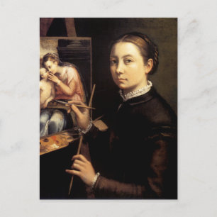 Self Portrait at the Easel Postcard