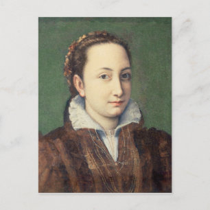 Self portrait, attired as maid-of-honour postcard