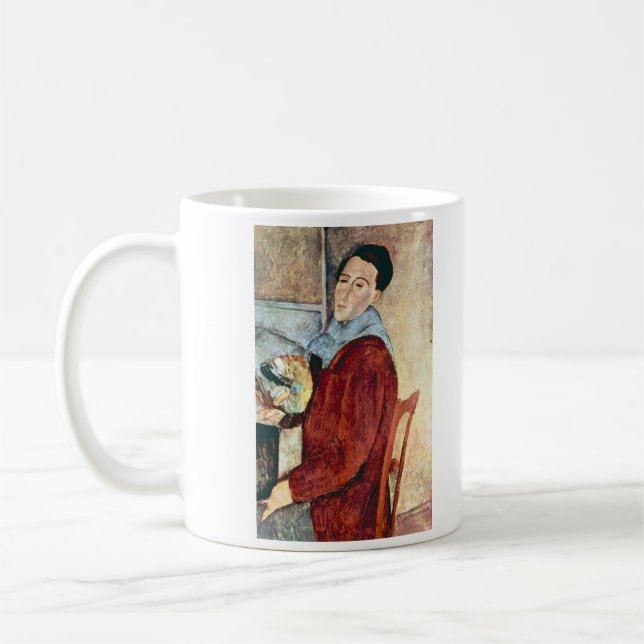 Self Portrait by Amedeo Modigliani Coffee Mug (Left)