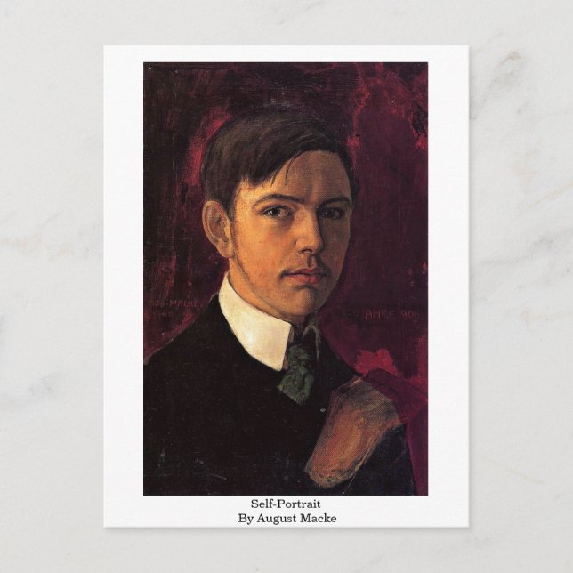 Self-Portrait By August Macke Postcard (Front)