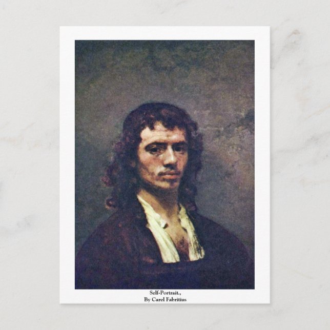 Self-Portrait.,  By Carel Fabritius Postcard (Front)