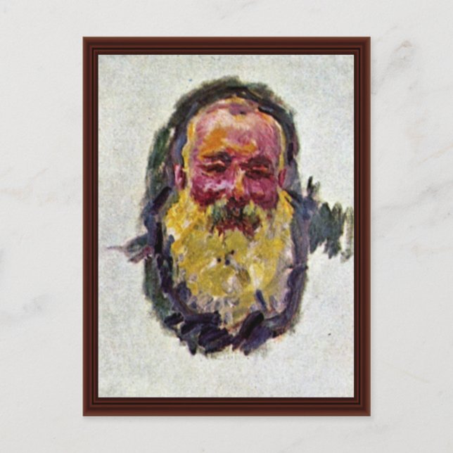 Self-Portrait By Claude Monet Postcard (Front)