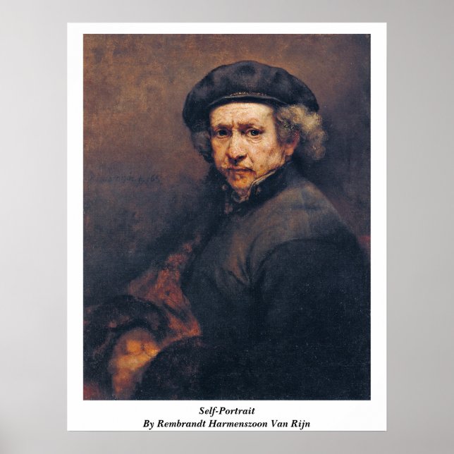 Self-Portrait By Rembrandt Harmenszoon Van Rijn Poster (Front)