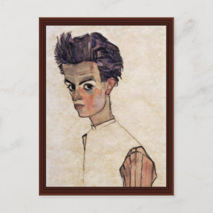 Self-Portrait By Schiele Egon Postcard