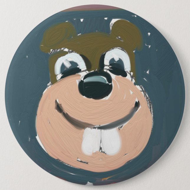 Self-portrait by the NN Squirrel Colossal Button (Front)