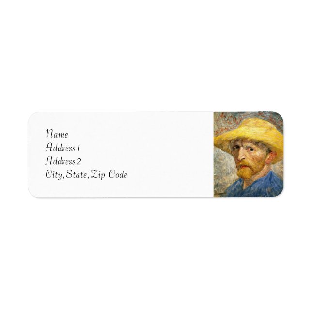 Self-Portrait by Van Gogh Return Address Label (Front)