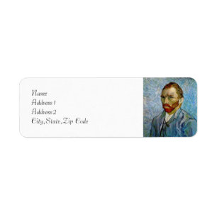 Self-Portrait by Van Gogh Return Address Label