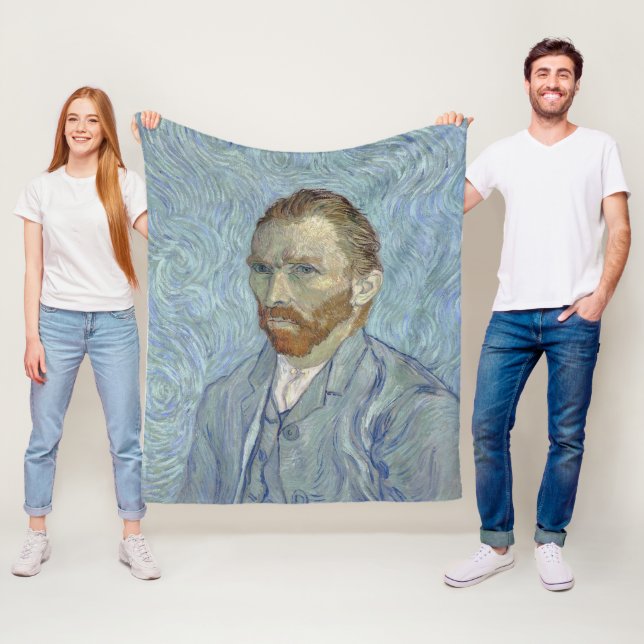 Self Portrait by Vincent van Gogh Fleece Blanket (In Situ)