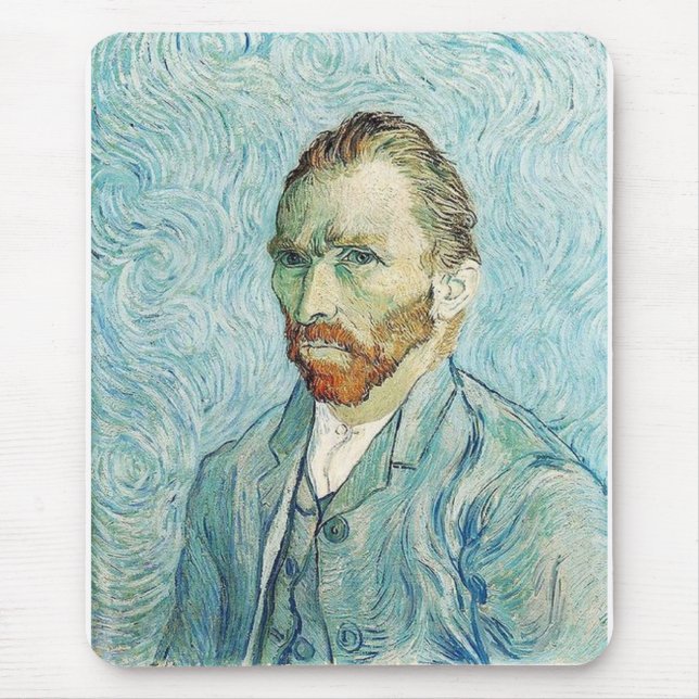Self Portrait by Vincent Van Gogh Mouse Pad (Front)