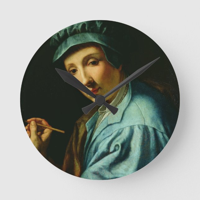 Self Portrait, c.1555 (oil on panel) Round Clock (Front)
