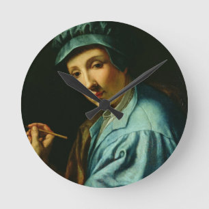 Self Portrait, c.1555 (oil on panel) Round Clock