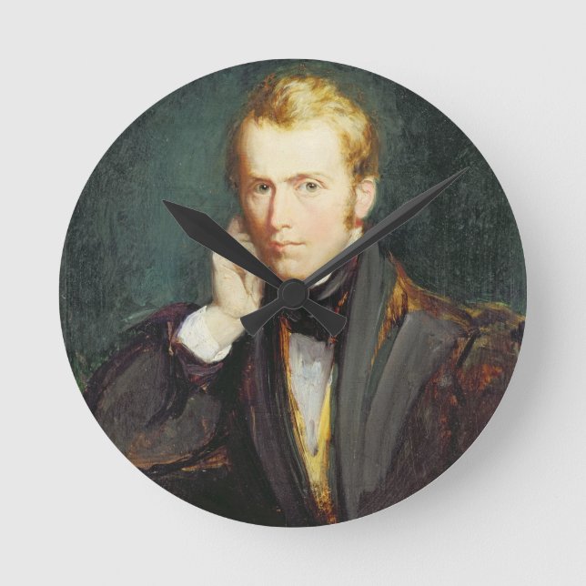 Self Portrait, c.1827-37 (oil on panel) Round Clock (Front)