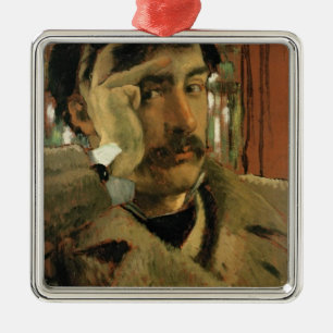 Self portrait, c.1865 metal ornament