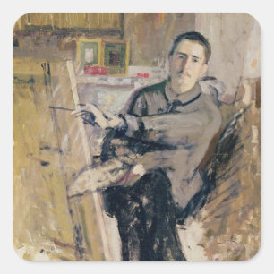 Self Portrait, c.1907-08 Square Sticker