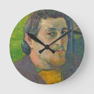 Self Portrait dedicated to Carriere, 1888-1889 Round Clock