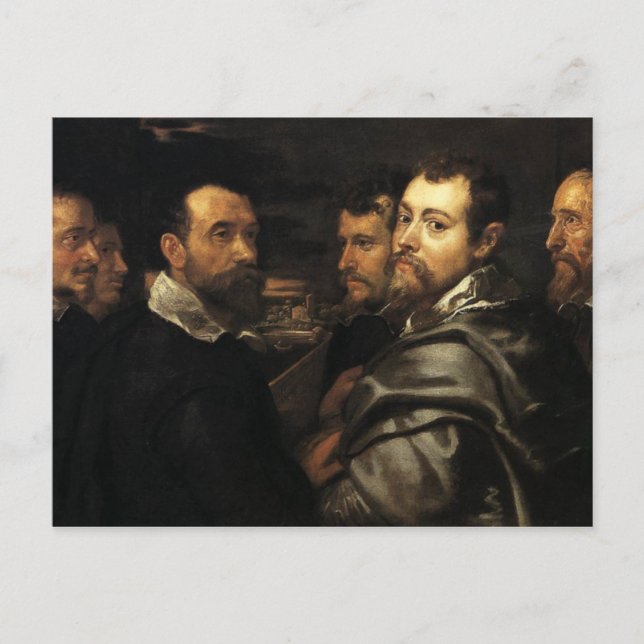 Self Portrait in a Circle of Friends Postcard (Front)