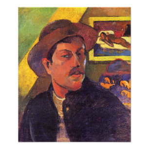 Self-Portrait in a Hat, Paul Gauguin, Photo Print