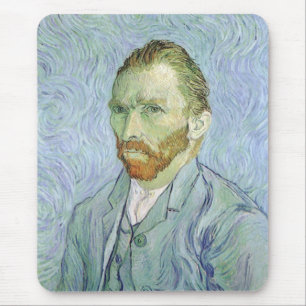 Self Portrait in Blue by Vincent van Gogh Mouse Pad