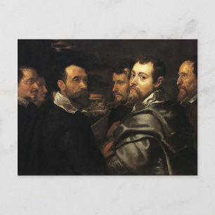 Self-Portrait in Circle of Friends by Peter Rubens Postcard