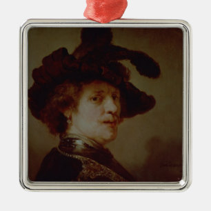 Self Portrait in Fancy Dress, 1635-36 Metal Ornament