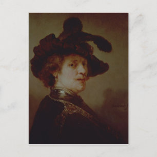 Self Portrait in Fancy Dress, 1635-36 Postcard