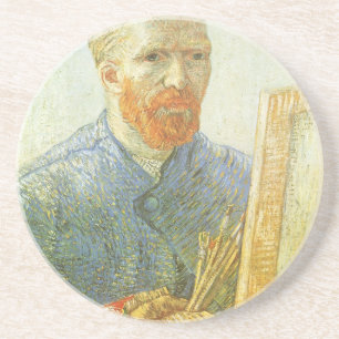 Self Portrait in Front of Easel, Vincent van Gogh Coaster