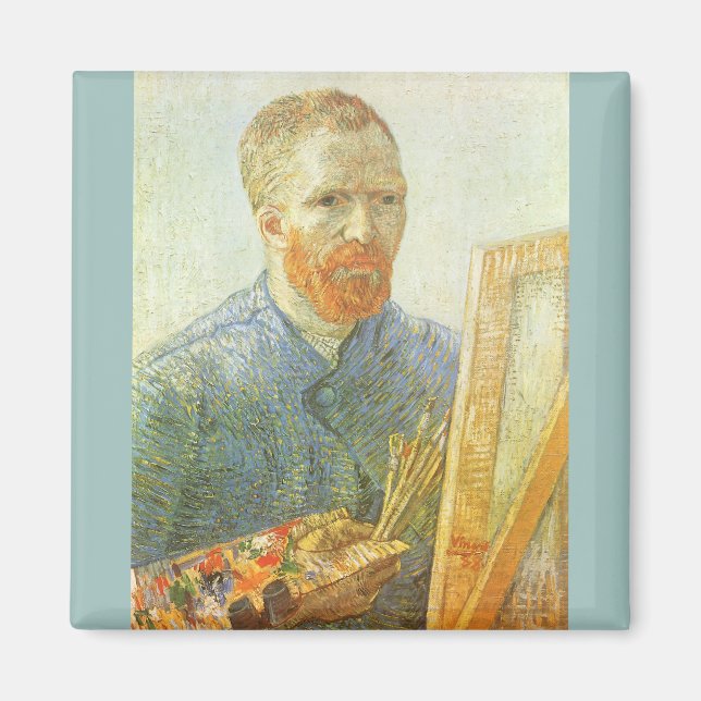 Self Portrait in Front of Easel, Vincent van Gogh Magnet (Front)