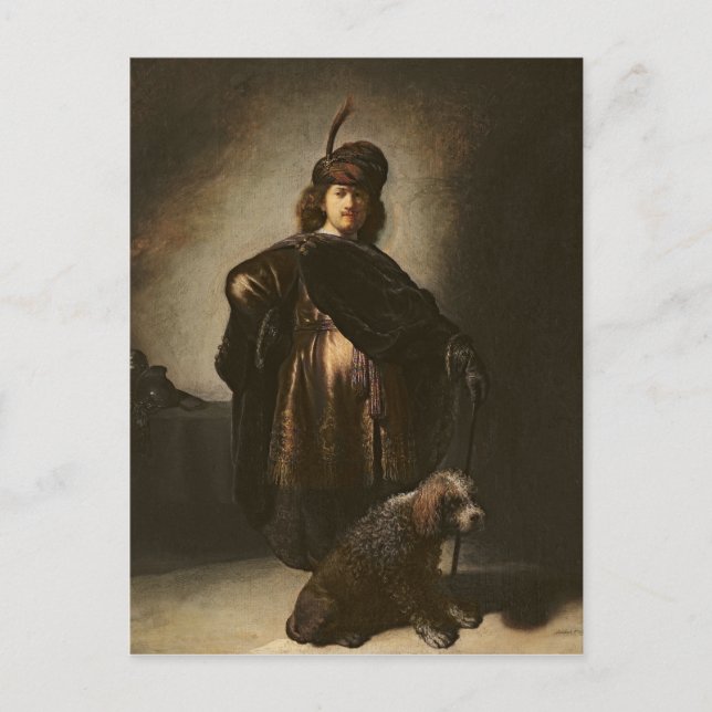 Self Portrait in Oriental Costume, 1631 Postcard (Front)