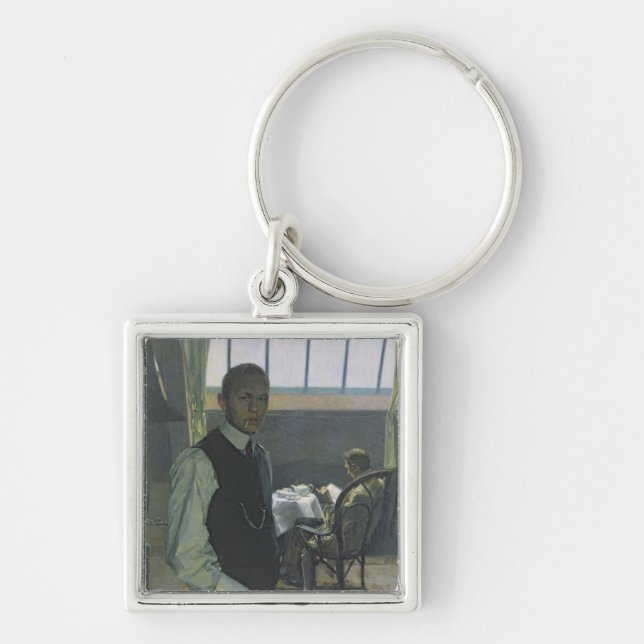 Self Portrait in the Studio, 1904 Key Ring (Front)