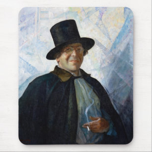 Self-Portrait in Top Hat and Cape by N. C. Wyeth Mouse Pad