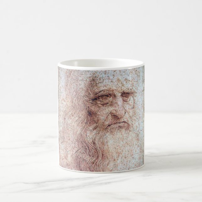 Self Portrait, Leonardo da Vinci Coffee Mug (Center)