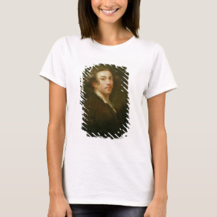 Self Portrait, Looking over Right Shoulder (oil on T-Shirt