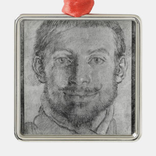 Self portrait metal ornament