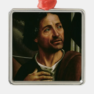 Self portrait metal ornament
