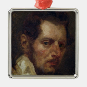Self portrait metal ornament