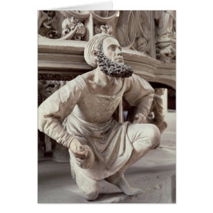 Self portrait of Adam Krafft , stone sculpture