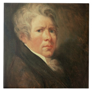 Self Portrait (oil on panel) Tile