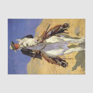 “Self Portrait on a Horse” by Frederic Remington Tissue Paper