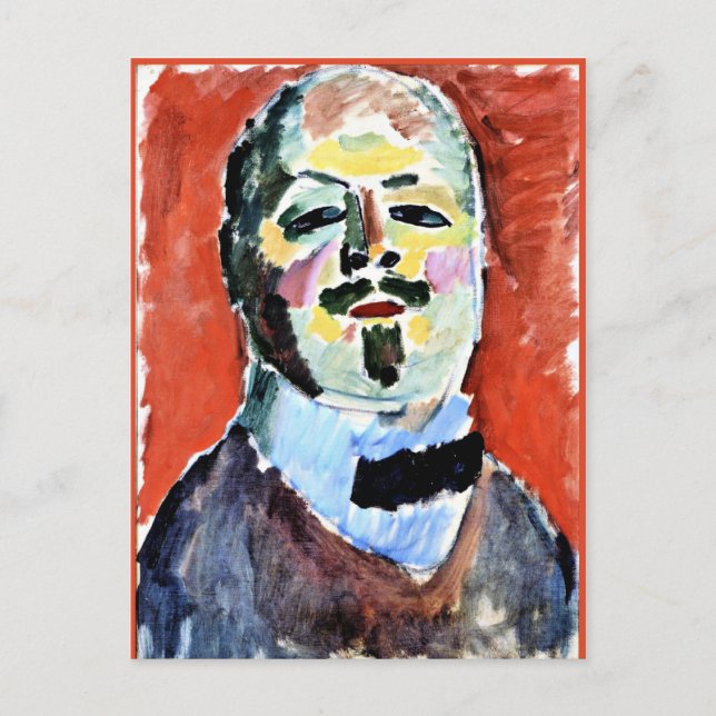 Self-Portrait, painting by Alexi Jawlensky, 1905 Postcard (Front)