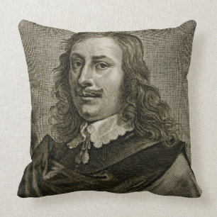 Self Portrait, plate 79 from a series of portraits Cushion
