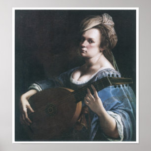 Self-Portrait Playing a Lute, 1615-17 Poster