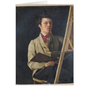 Self Portrait, Sitting next to an Easel, 1825