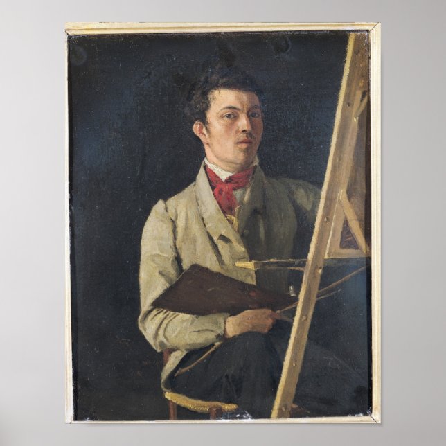 Self Portrait, Sitting next to an Easel, 1825 Poster (Front)