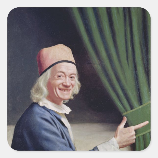 Self Portrait Smiling, c.1770-73 Square Sticker (Front)