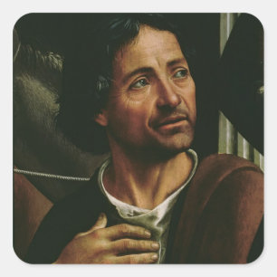 Self portrait square sticker