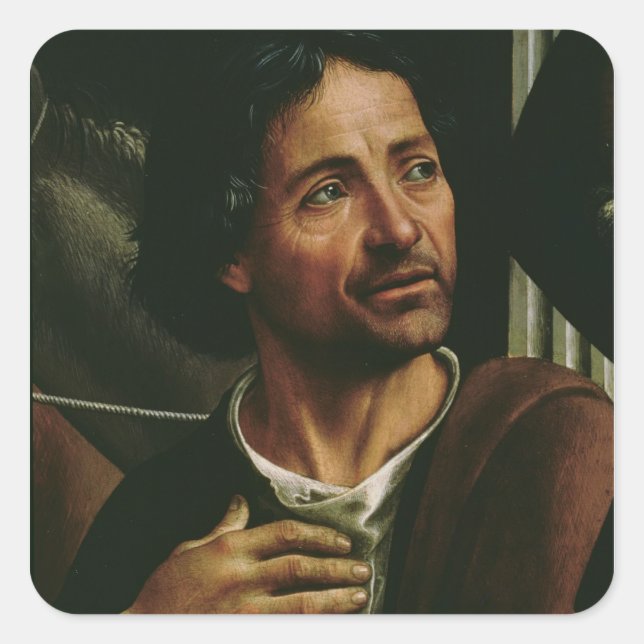 Self portrait square sticker (Front)