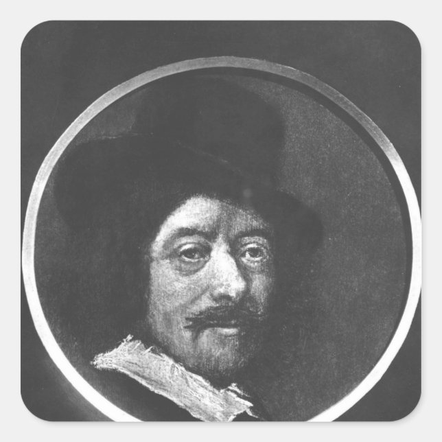 Self portrait square sticker (Front)