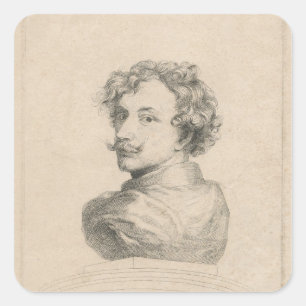 Self-portrait Square Sticker