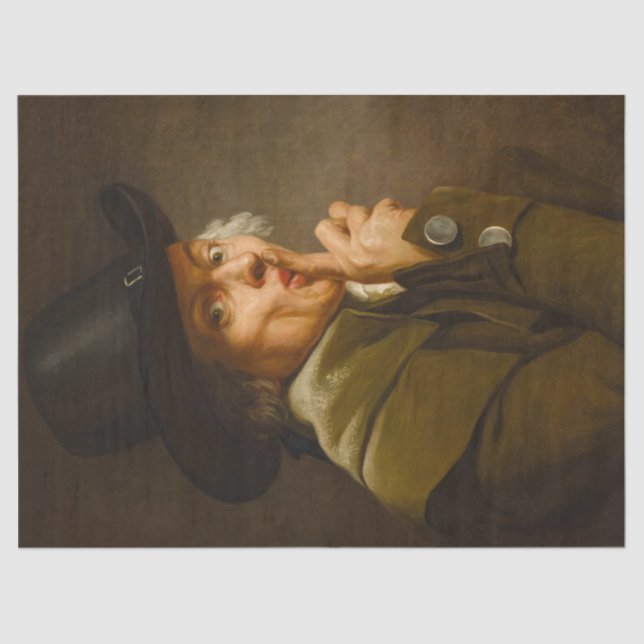 Self Portrait, The Silence by Joseph Ducreux Tissue Paper (Front)
